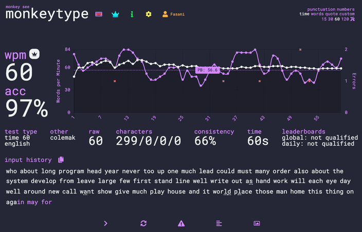 60 WPM